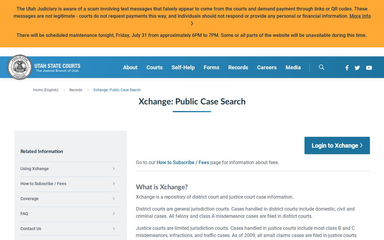 Logan people search information for Utah Xchange court records