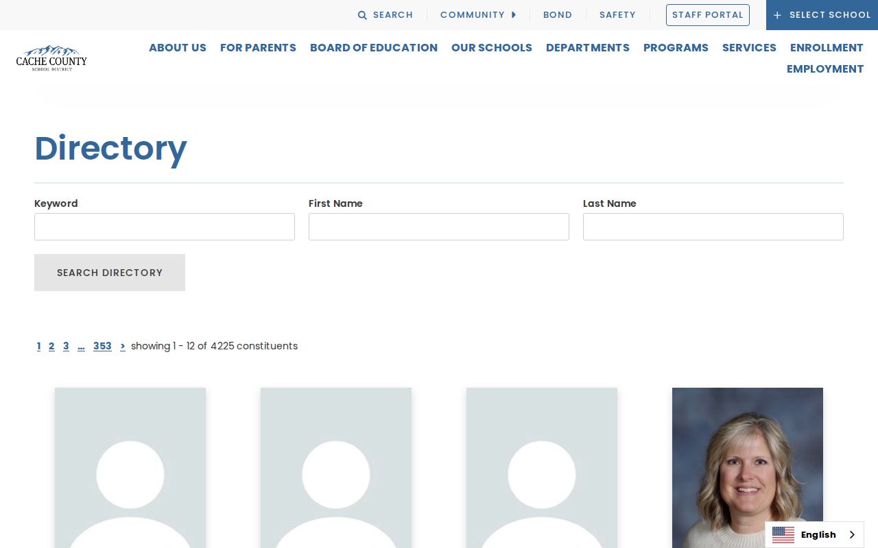 Logan people directories Cache County school staff search