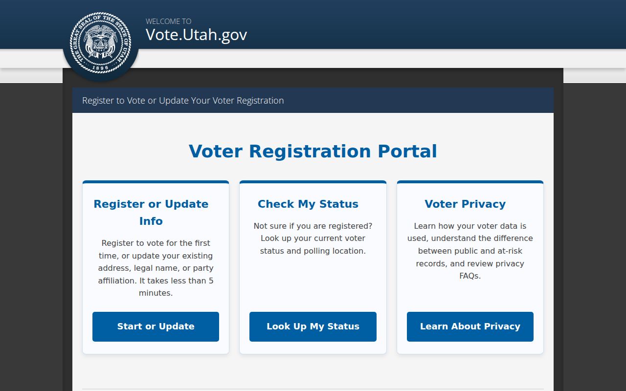 Logan voter registration status lookup options